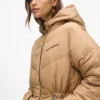 Chaqueta acolchada larga reversible