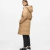 Chaqueta acolchada larga reversible