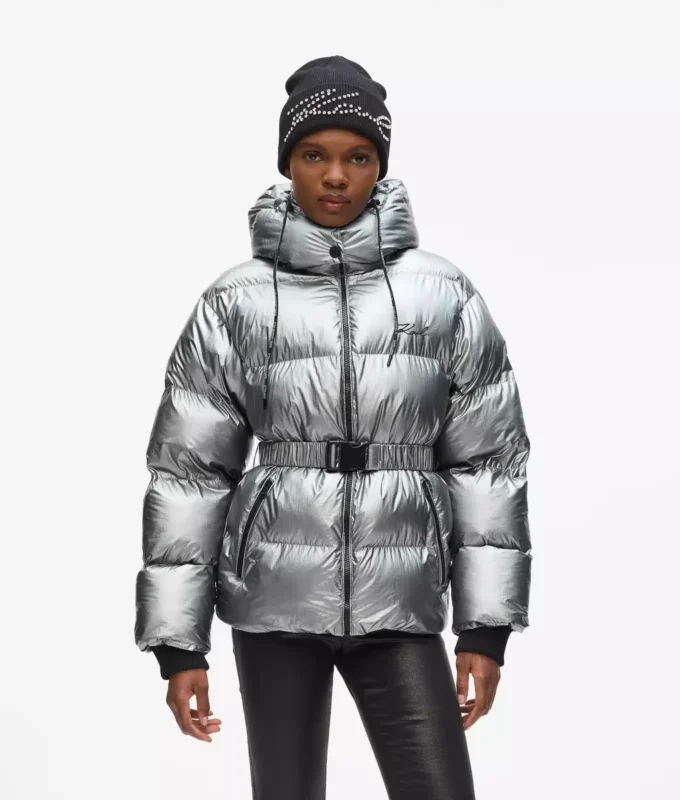 Chaqueta acolchada metalizada