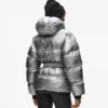 Chaqueta acolchada metalizada