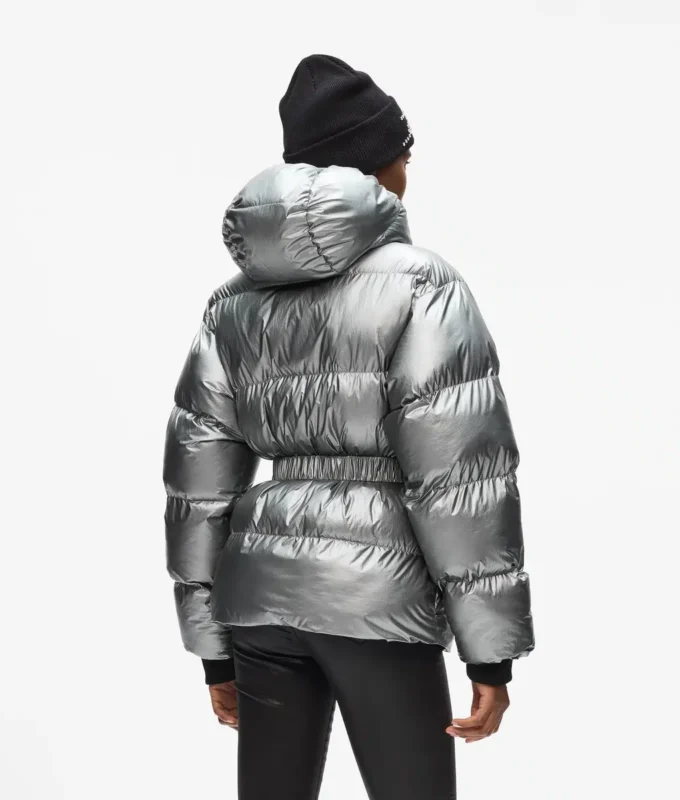 Chaqueta acolchada metalizada