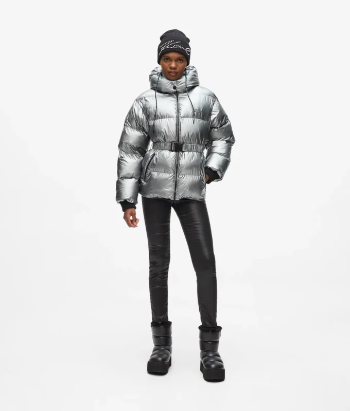 Chaqueta acolchada metalizada