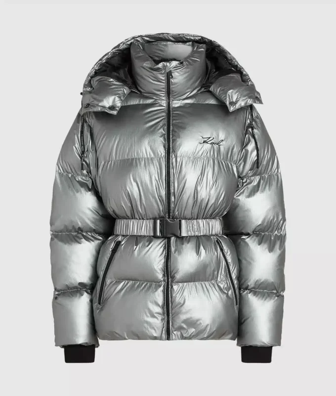 Chaqueta acolchada metalizada