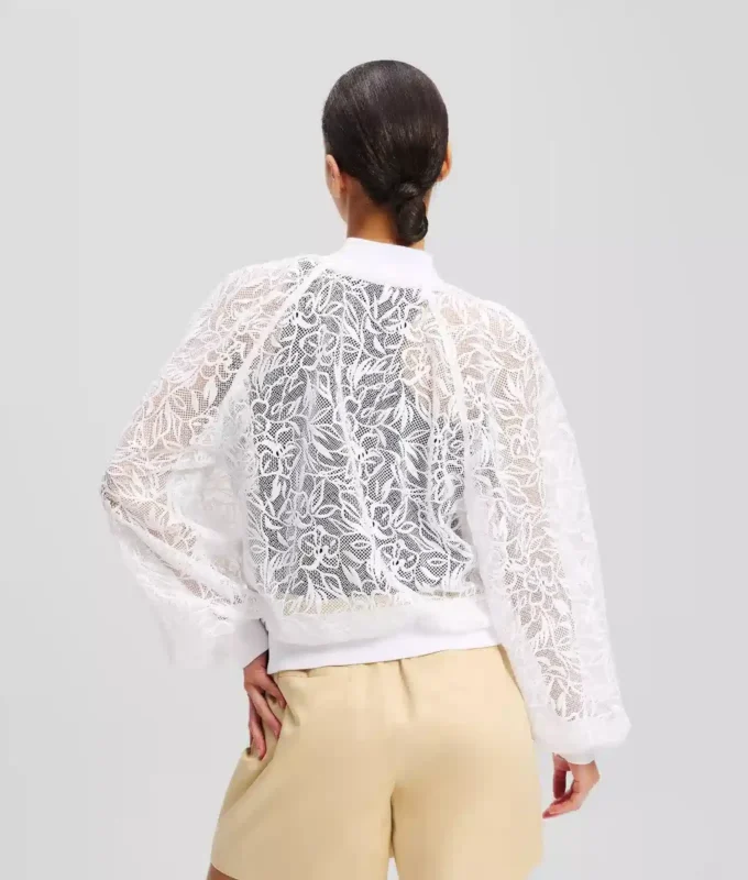 CHAQUETA BOMBER CON BORDADO DE ORQUÍDEAS