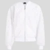 CHAQUETA BOMBER CON BORDADO DE ORQUÍDEAS