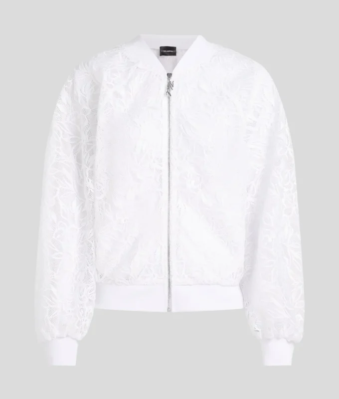 CHAQUETA BOMBER CON BORDADO DE ORQUÍDEAS