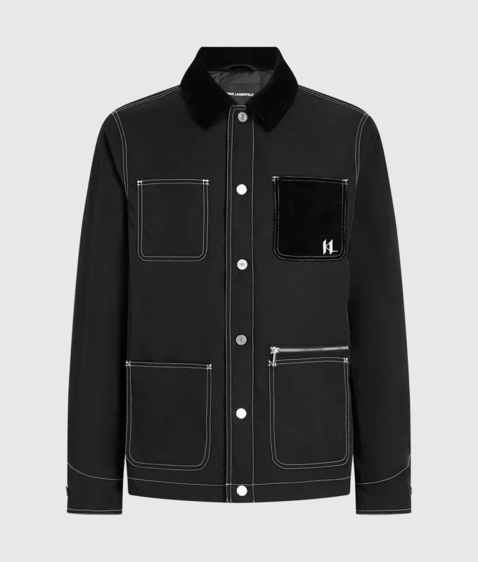Chaqueta bomber con costuras en contraste