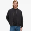Chaqueta bomber con cremallera delantera
