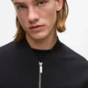 Chaqueta bomber con cremallera delantera