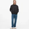 Chaqueta bomber con cremallera delantera