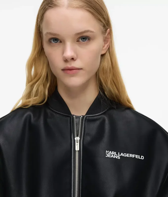 Chaqueta bomber de piel sintética