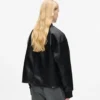 Chaqueta bomber de piel sintética