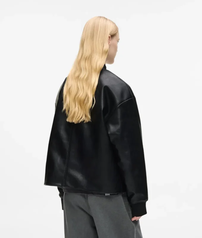 Chaqueta bomber de piel sintética