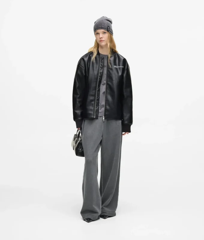 Chaqueta bomber de piel sintética