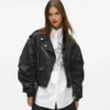 Chaqueta bomber de satén