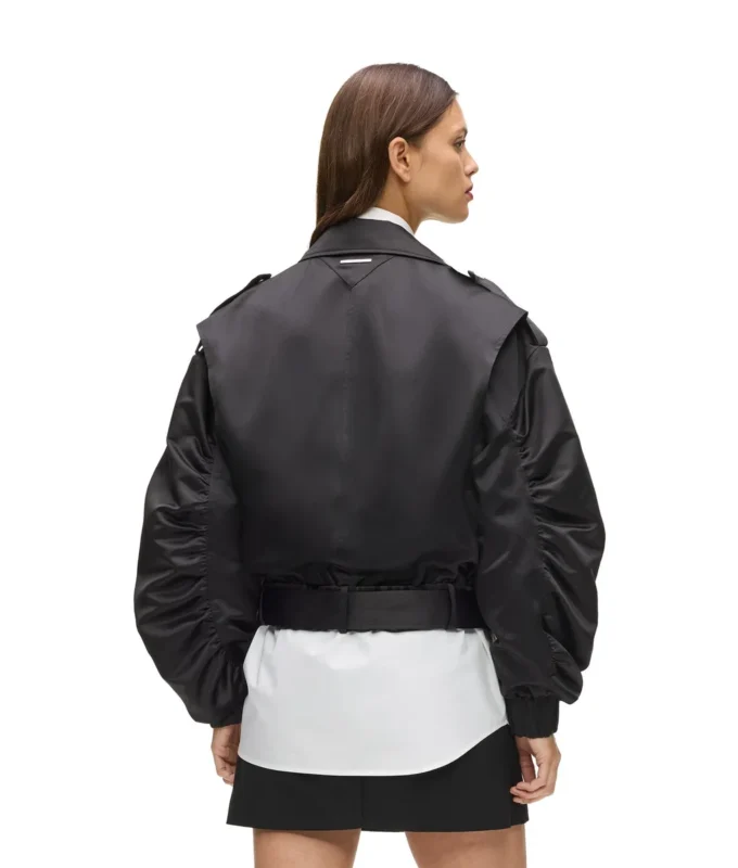 Chaqueta bomber de satén