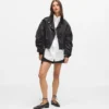 Chaqueta bomber de satén