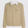 Chaqueta con cuello de lana
