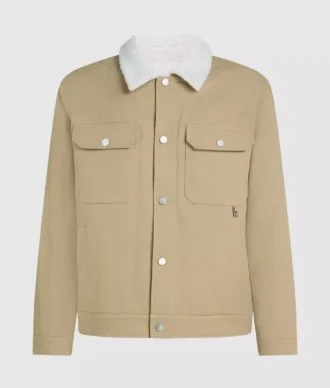 Chaqueta con cuello de lana