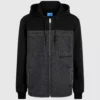 Chaqueta con paneles de denim