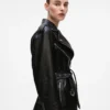 Chaqueta de cuero oversize