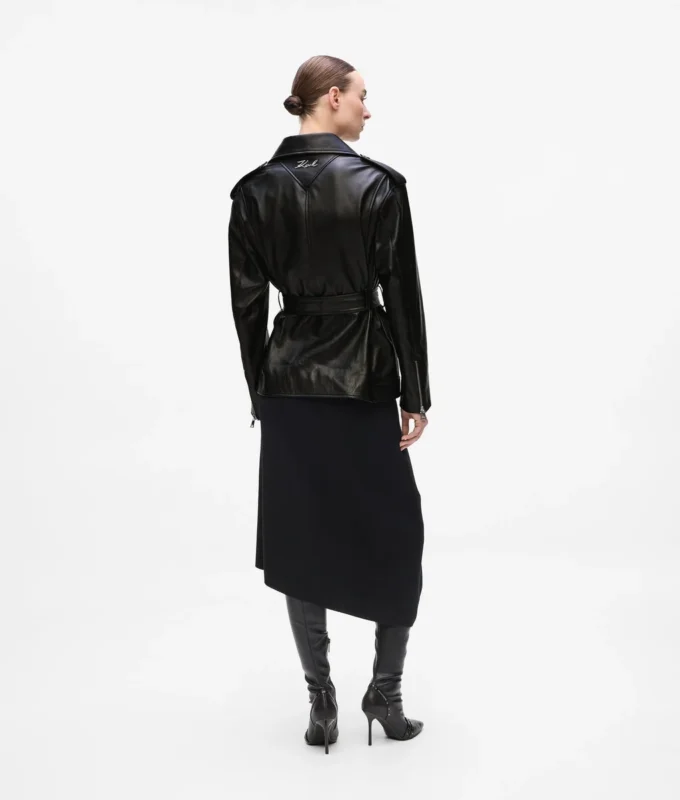 Chaqueta de cuero oversize