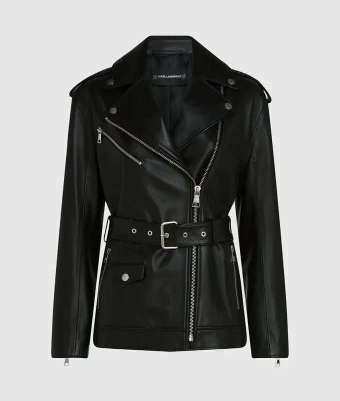 Chaqueta de cuero oversize
