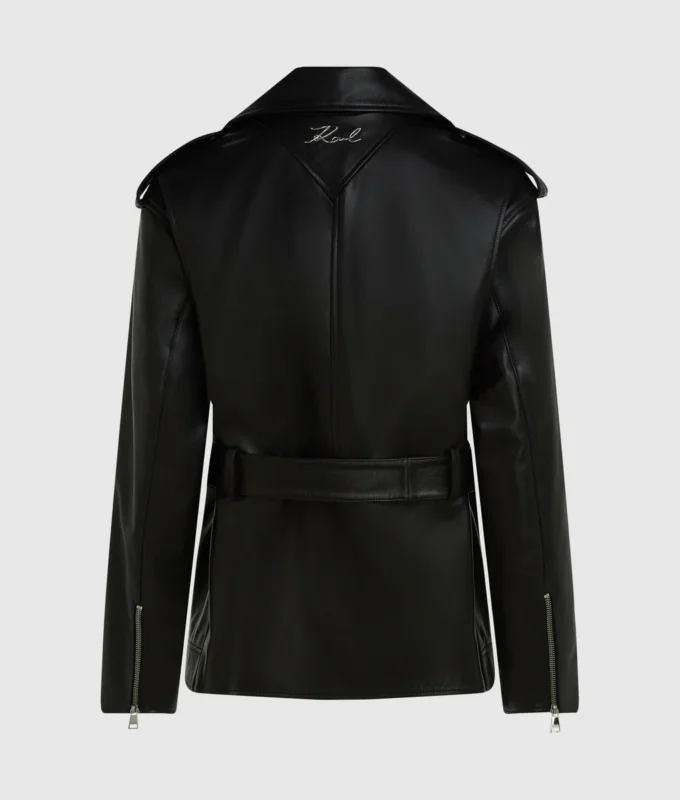 Chaqueta de cuero oversize