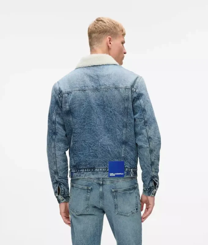 Chaqueta de denim con forro de piel sintética