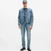 Chaqueta de denim con forro de piel sintética