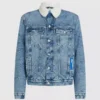 Chaqueta de denim con forro de piel sintética