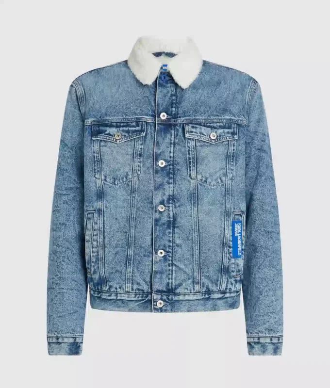 Chaqueta de denim con forro de piel sintética