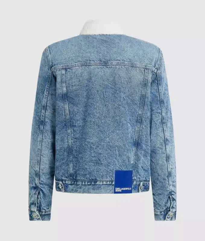 Chaqueta de denim con forro de piel sintética