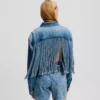 CHAQUETA DE JEANS RELAJADA CON FLECOS