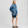 CHAQUETA DE JEANS RELAJADA CON FLECOS