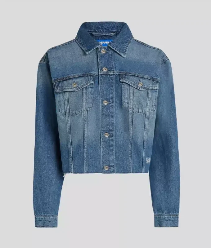 CHAQUETA DE JEANS RELAJADA CON FLECOS