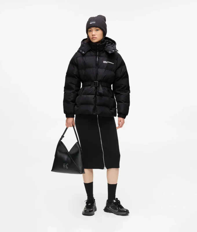 CHAQUETA PUFFER CON CINTURÓN