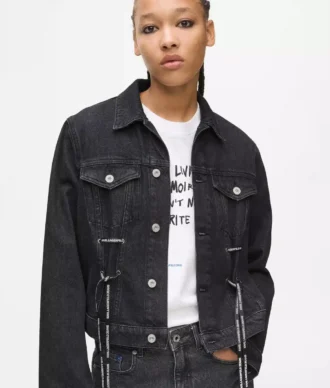 Chaqueta vaquera con cordones