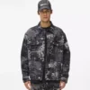 Chaqueta vaquera con efecto pintado