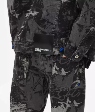 Chaqueta vaquera con efecto pintado