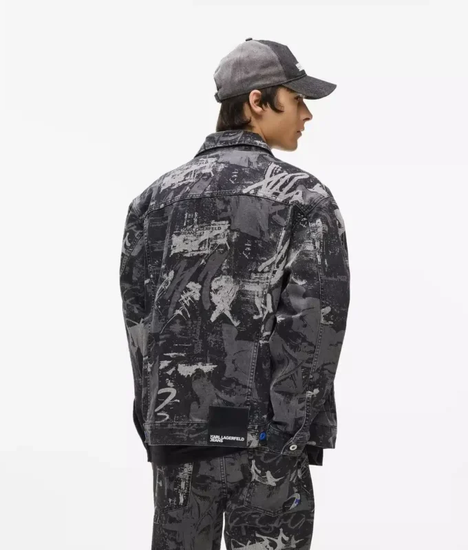 Chaqueta vaquera con efecto pintado