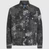 Chaqueta vaquera con efecto pintado