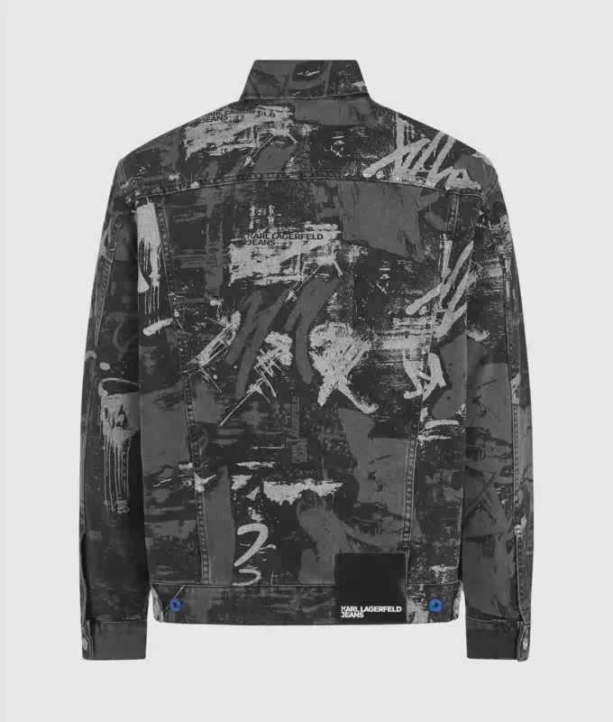 Chaqueta vaquera con efecto pintado