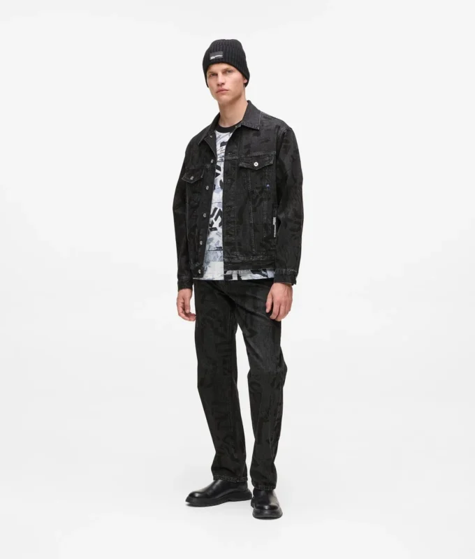 Chaqueta vaquera con estampado Monogram integral