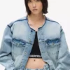 Chaqueta vaquera sin cuello