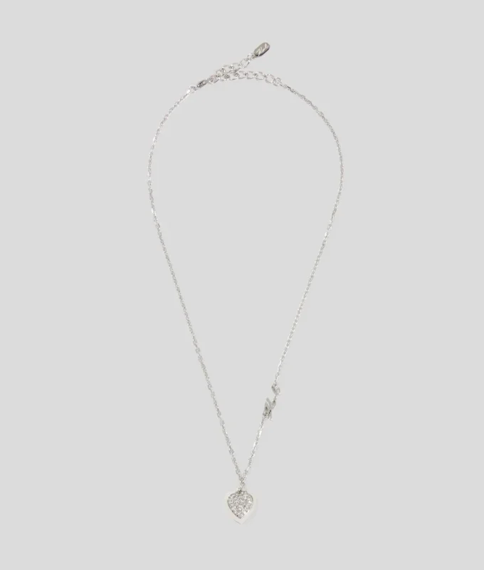 COLLAR CON COLGANTE DE CORAZÓN PAVÉ
