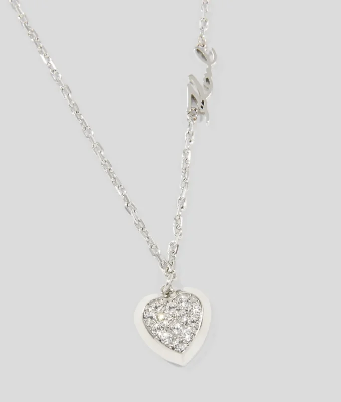 COLLAR CON COLGANTE DE CORAZÓN PAVÉ