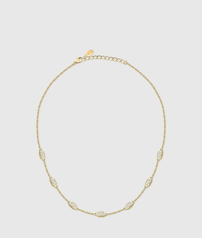 Collar de eslabones de cristal
