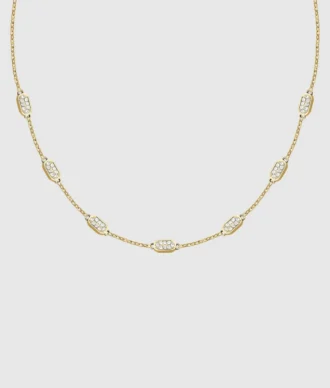Collar de eslabones de cristal
