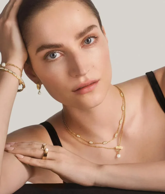 Collar de eslabones de cristal